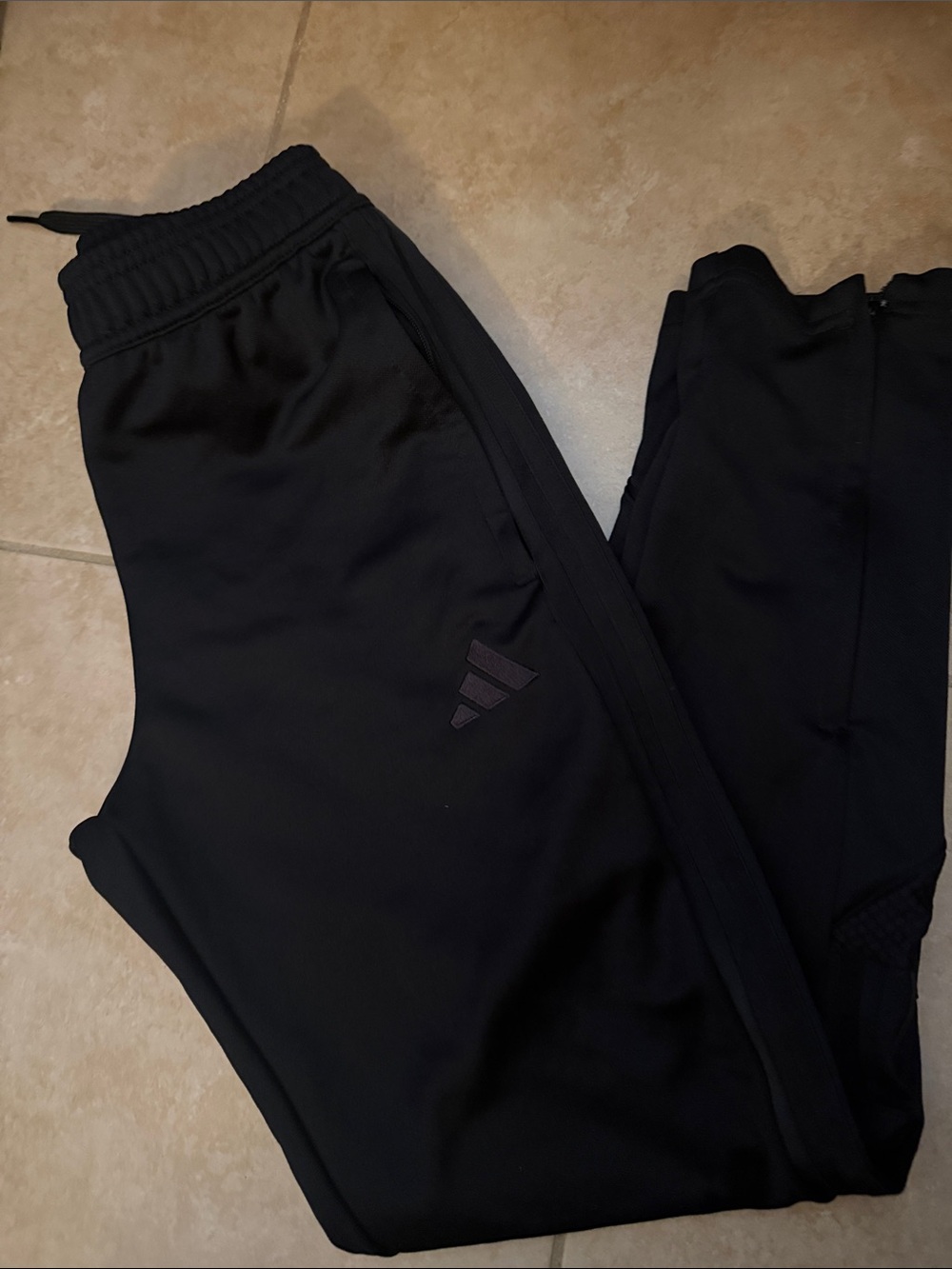 adidas Kids Black Athletic Joggers with Subtle Logo